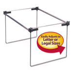 Smead Hanging Folder Frame, Legal/Letter/A4 Size, 12" to 24" Long, Gray, 2/Box View Product Image