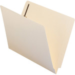 Smead 100% Recycled Manila End Tab Folders with Two Fasteners, Straight Tab, Letter Size, 50/Box View Product Image