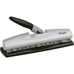 Swingline 20-Sheet LightTouch Desktop Two-to-Seven-Hole Punch, 9/32" Holes, Silver/Black View Product Image