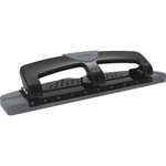 Swingline 12-Sheet SmartTouch Three-Hole Punch, 9/32" Holes, Black/Gray View Product Image