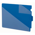 Smead End Tab Poly Out Guides, Two-Pocket Style, 1/3-Cut End Tab, Out, 8.5 x 11, Blue, 50/Box View Product Image