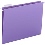 Smead Colored Hanging File Folders, Letter Size, 1/5-Cut Tab, Lavender, 25/Box View Product Image