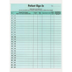 Tabbies Patient Sign-In Label Forms, 8 1/2 x 11 5/8, 125 Sheets/Pack, Green View Product Image