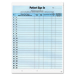 Tabbies Patient Sign-In Label Forms, 8 1/2 x 11 5/8, 125 Sheets/Pack, Blue View Product Image