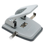AbilityOne 7520002247589 SKILCRAFT Fixed Two-Hole Punch, 1/4" Holes, Gray View Product Image