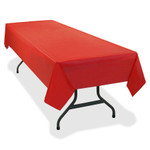 Tablemate Table Set Rectangular Table Cover, Heavyweight Plastic, 54 x 108, Red, 6/Pack View Product Image