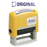 AbilityOne 7520012074222 SKILCRAFT Pre-Inked Message Stamp, ORIGINAL, Blue View Product Image