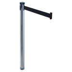Tatco Adjusta-Tape Crowd Control Stanchion Posts Only, Nylon, 40" High, Black, 2/Box View Product Image