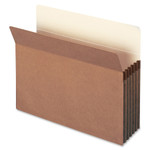 Smead 100% Recycled Top Tab File Pockets, 5.25" Expansion, Letter Size, Redrope, 10/Box View Product Image