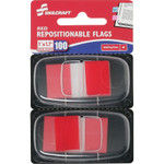 AbilityOne 7510013152019 SKILCRAFT Page Flags, 1" x 1 3/4", Red, 100/Pack View Product Image