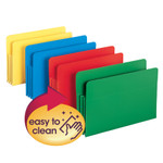 Smead Poly Drop Front File Pockets, 3.5" Expansion, 4 Sections, Legal Size, Assorted, 4/Box View Product Image