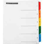 AbilityOne 7530013649489 SKILCRAFT Table of Contents Indexes, 5-Tab, 1 to 5, 11 x 8.5, White, 1 Set View Product Image
