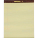 AbilityOne 7530013566727 SKILCRAFT Legal Pads, Wide/Legal Rule, 8.5 x 11.75, Canary, 50 Sheets, Dozen View Product Image