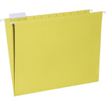 AbilityOne 7530013649501 SKILCRAFT Hanging File Folder, Letter Size, 1/5-Cut Tab, Yellow, 25/Box View Product Image