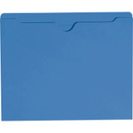 Smead Colored File Jackets with Reinforced Double-Ply Tab, Straight Tab, Letter Size, Blue, 100/Box View Product Image