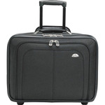 Samsonite Mobile Office Rolling Notebook Case, Nylon, 17 1/2 x 9 x 14, Black View Product Image