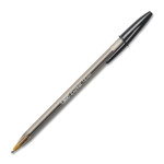 BIC Cristal Xtra Bold Ballpoint Pen, Stick, Bold 1.6 mm, Black Ink, Clear Barrel, Dozen View Product Image