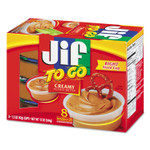 Jif To Go Spreads, Creamy Peanut Butter, 1.5 oz Cup, 8/Box View Product Image