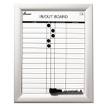 AbilityOne 7520014845261 SKILCRAFT Quartet Magnetic In/Out Board, 11 x 14, Aluminum Frame View Product Image