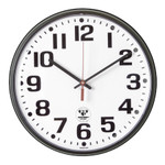AbilityOne 6645014919814 SKILCRAFT Atomic Slimline Wall Clock, 12.75" Overall Diameter, Black Case, 1 AA (sold separately) View Product Image