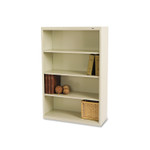 Tennsco Metal Bookcase, Four-Shelf, 34-1/2w x 13-1/2d x 52-1/2h, Putty View Product Image