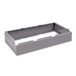 Tennsco Three Wide Closed Locker Base, 36w x 18d x 6h, Medium Gray View Product Image