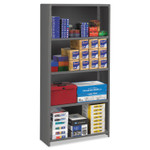 Tennsco Closed Commercial Steel Shelving, Five-Shelf, 36w x 12d x 75h, Medium Gray View Product Image