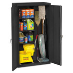Tennsco Janitorial Cabinet, 36w x 18d x 64h, Black View Product Image