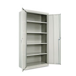 Alera Assembled 72" High Storage Cabinet, w/Adjustable Shelves, 36w x 18d, Light Gray View Product Image