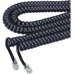 Softalk Coiled Phone Cord, Plug/Plug, 12 ft., Black View Product Image