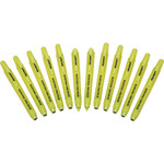 AbilityOne 7520015548210 SKILCRAFT Retractable Highlighter, Chisel Tip, Yellow, Dozen View Product Image