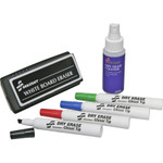 AbilityOne 7520015574971 SKILCRAFT Dry Erase Starter Kit, Broad Chisel Tip, Assorted Colors, 4/Set View Product Image