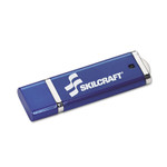 AbilityOne 7045015584993, SKILCRAFT USB Flash Drive with 256-Bit AES Encryption, 8 GB, Blue View Product Image
