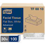 Tork Advanced Facial Tissue, 2-Ply, White, Flat Box, 100 Sheets/Box, 30 Boxes/Carton View Product Image