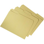 AbilityOne 7530015664136 SKILCRAFT Recycled File Folders, 1/3-Cut 2-Ply Tabs, Letter Size, Yellow, 100/Box View Product Image