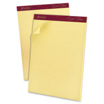 Ampad Gold Fibre Canary Quadrille Pads, 4 sq/in Quadrille Rule, 8.5 x 11.75, Canary, 50 Sheets View Product Image