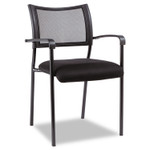 Alera Eikon Series Stacking Mesh Guest Chair, Black Seat/Black Back, Black Base, 2/Carton View Product Image
