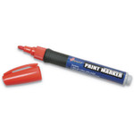 AbilityOne 7520015889100 SKILCRAFT Paint Marker, Medium Bullet Tip, Red, 6/Pack View Product Image