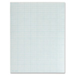 TOPS Cross Section Pads, 8 sq/in Quadrille Rule, 8.5 x 11, White, 50 Sheets View Product Image