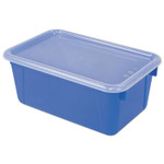 Storex Cubby Bins, 12.25" x 7.75" x 5.13", Blue, 6/Pack View Product Image