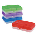 Storex Pencil Box, 8.38" x 5.63" x 2.5", Assorted View Product Image