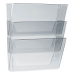 Storex Wall File, Letter, 13 x 14, Three Pocket, Clear View Product Image