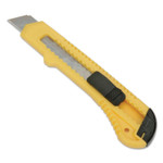 AbilityOne 5110016215255, SKILCRAFT Utility Knife, Snap-Off, 18mm, 13 Segments, Yellow/Black View Product Image