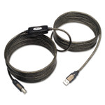 Tripp Lite USB 2.0 Active Repeater Cable, A to B (M/M), 25 ft., Black View Product Image