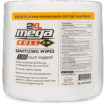 2XL Mega Roll Sanitizing Wipes Refill, 7.7" x 6", White, 50 ft/roll, 2 Roll/Carton View Product Image