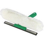 Unger Visa Versa Squeegee & Strip Washer,10 Inches, Nylon/Rubber/Cloth, White/Green View Product Image