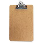 Universal Hardboard Clipboard, 3/4" Capacity, Holds 5w x 8h, Brown View Product Image