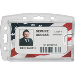AbilityOne 8455016660468 SKILCRAFT Dual Card ID Holder, Horizontal/Vertical, 2 1/8"x3 3/8", 1 Dozen View Product Image