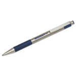 AbilityOne 7520016661052 SKILCRAFT Zebra Retractable Ballpoint Pen, 1mm, Blue Ink, Steel Barrel, 2/Pack View Product Image