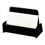 Universal Business Card Holder, Capacity 50 3 1/2 x 2 Cards, Black View Product Image